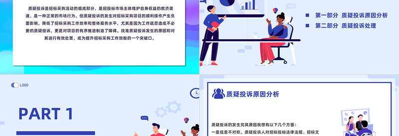 2024质疑投诉原因分析及处理PPT商务风企业质疑投诉原因分析及处理培训模板课件