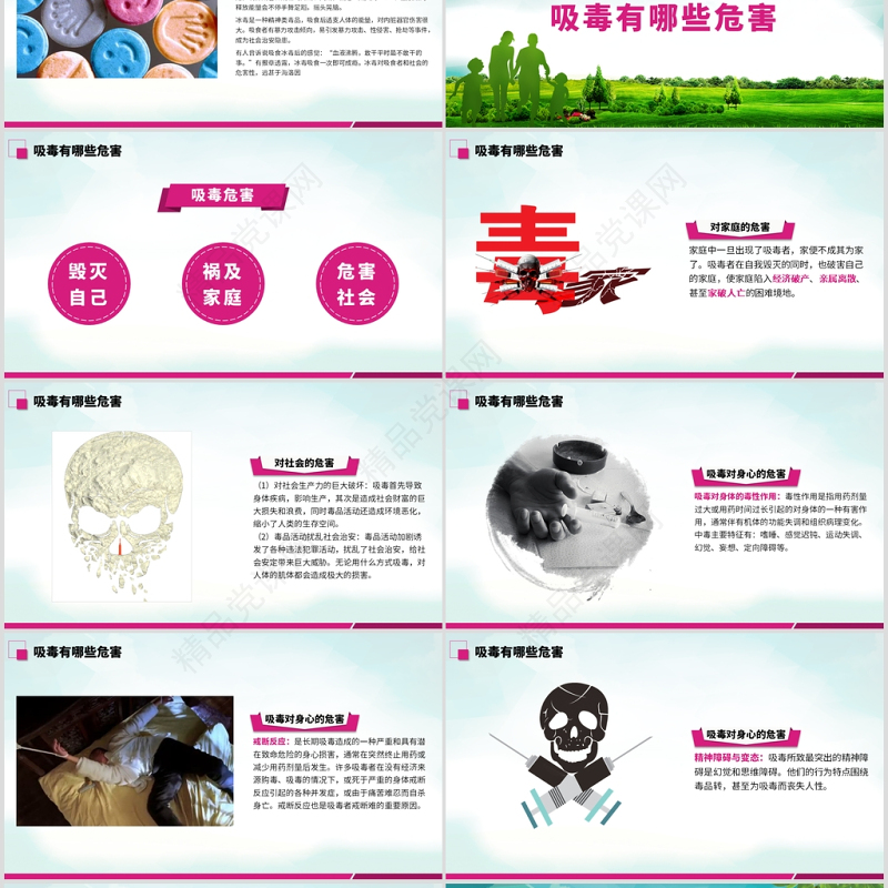 原创2019国际禁毒日宣传介绍主题班会ppt-版权可商用