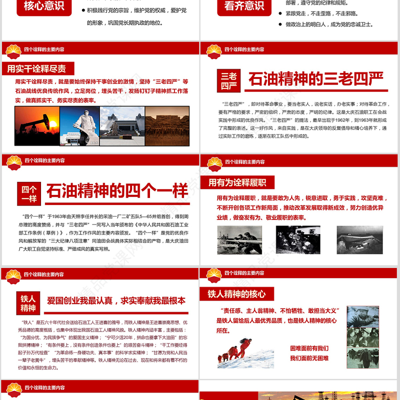 弘扬石油精神喜迎十九大四合格四诠释PPT