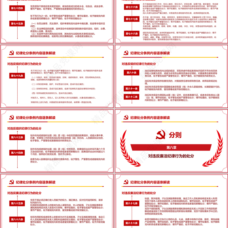 原创精讲新版中国共产党纪律处分条例党课PPT-含讲稿