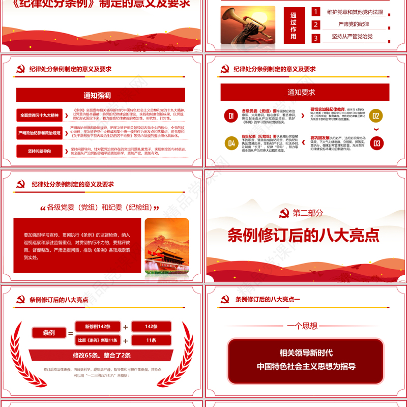 原创精讲新版中国共产党纪律处分条例党课PPT-含讲稿