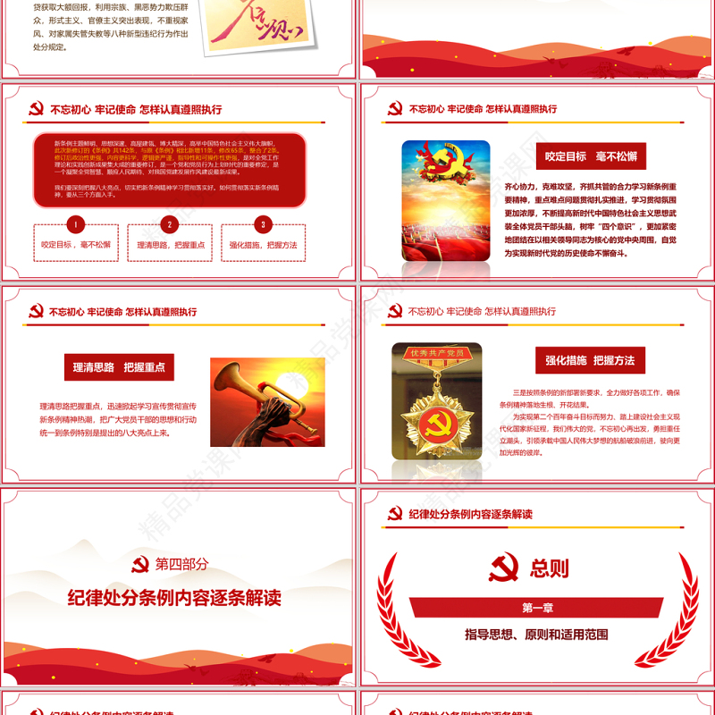 原创精讲新版中国共产党纪律处分条例党课PPT-含讲稿
