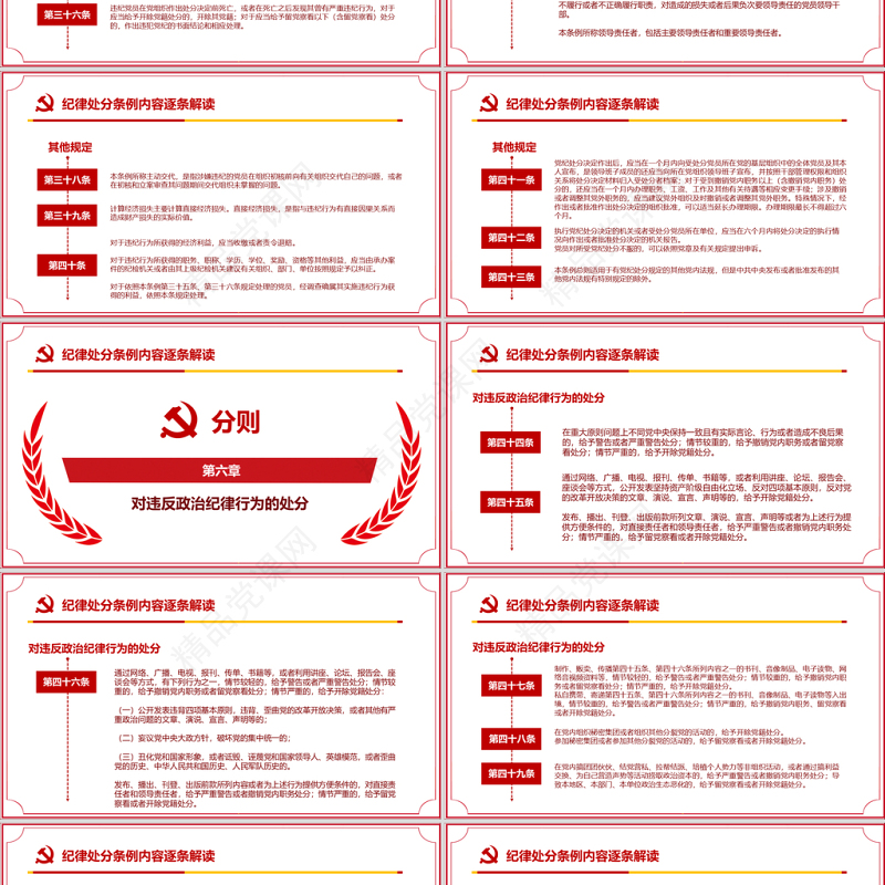 原创精讲新版中国共产党纪律处分条例党课PPT-含讲稿