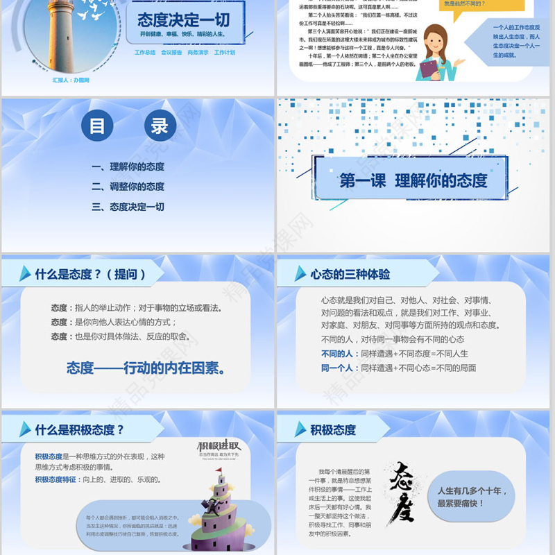 企业文化团队建设员工管理培训心态培训课件ppt模板