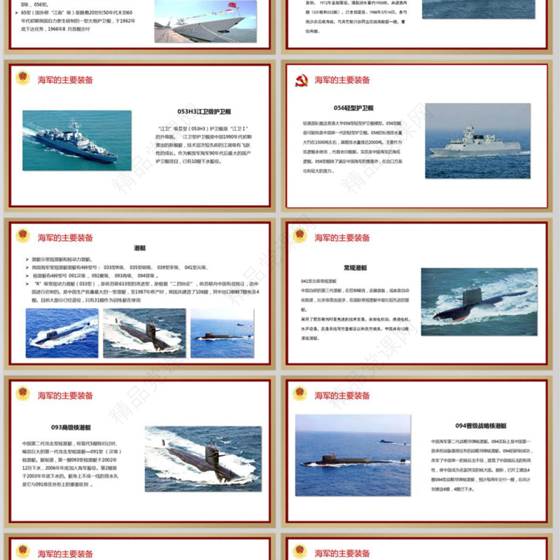 庆祝中华人民共和国海军建军七十周年PPT模板