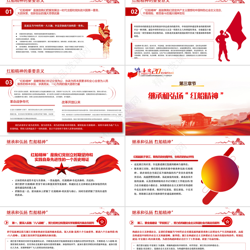 红船依旧初心不忘PPT党政风优质风以以实际行动迎接党的二十大胜利召开专题课件模板