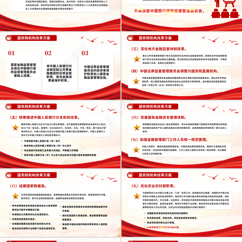 2023一图速览国务院机构改革方案PPT精美大气国务院机构改革方案专题党课下载