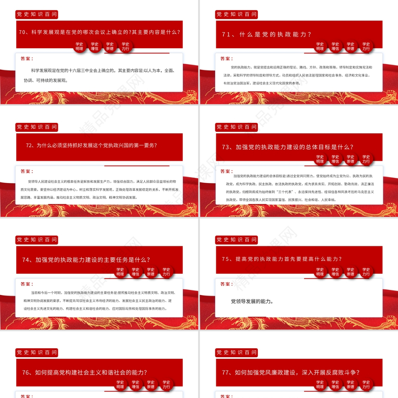 党史知识百问百答第三部分PPT建党100周年学党史知党情党建知识党课课件下载