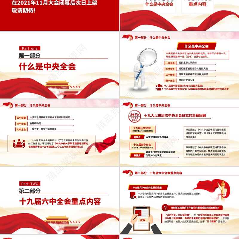 2021年十九届六中全会公报精神ppt课件