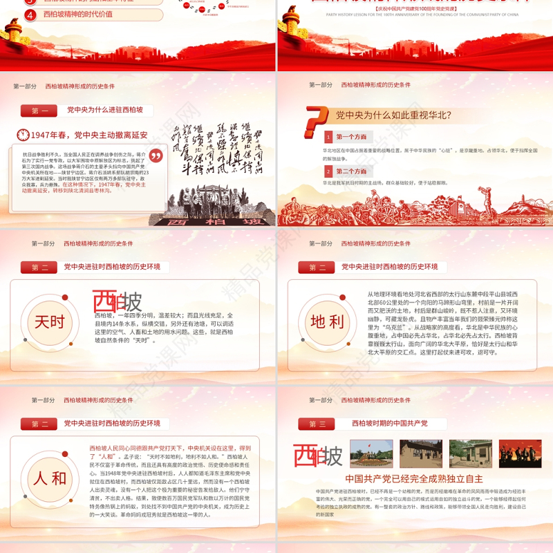 1949新中国从这里走来PPT赶考精神西柏坡精神的内涵和时代价值专题党课课件