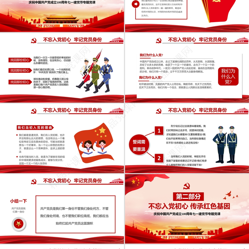 从党史中读懂共产党人的初心建党100周年党课PPT