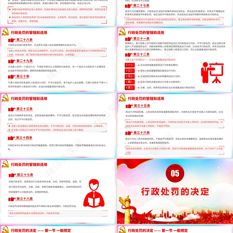 学习解读新修订的《中华人民共和国行政处罚法》专题课件PPT模板