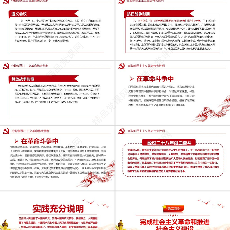 中共中央关于党的百年奋斗重大成就和历史经验的决议党课PPT