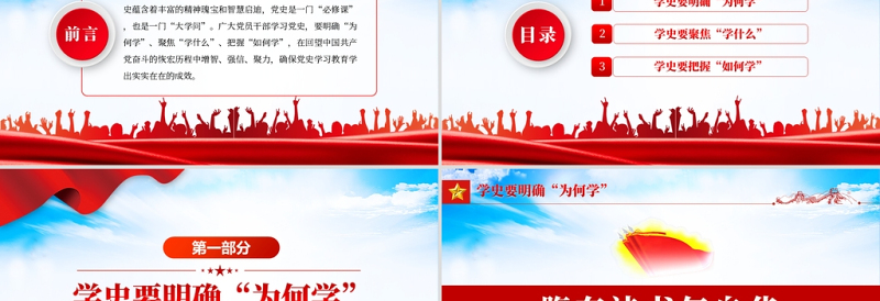 党史中的大学问PPT大气党政风党员干部上好党史必修课明确为何学学什么如何学党课课件