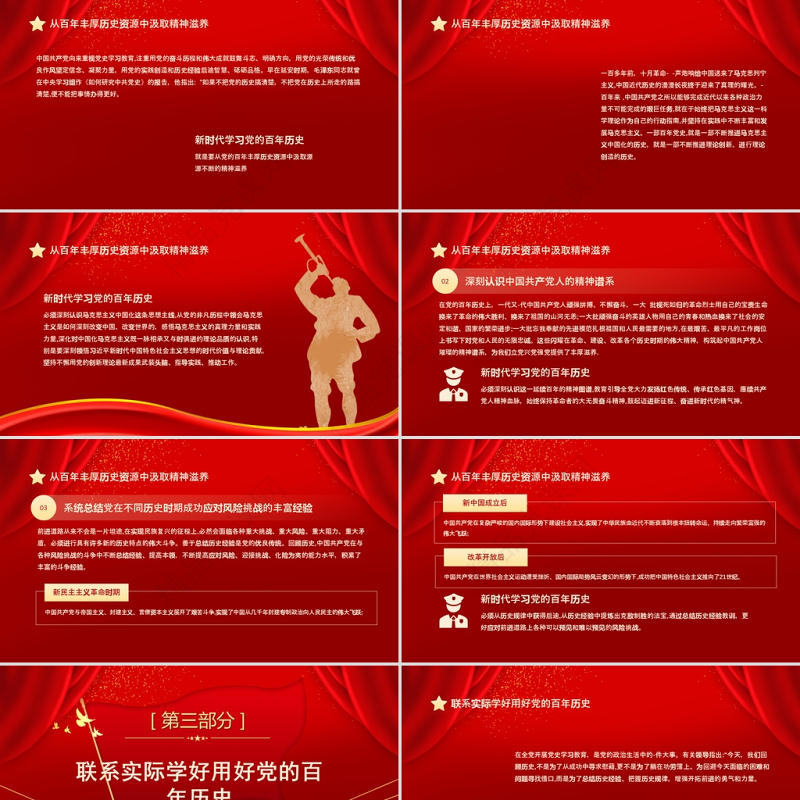 2021百年潮起共读史中国共产党百年奋斗历程和启示党课PPT