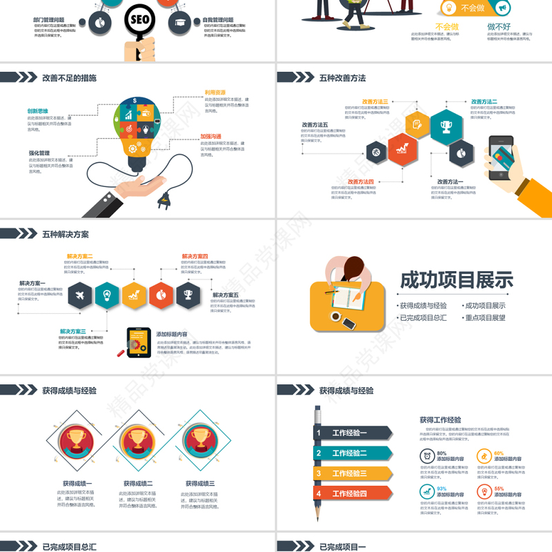 2023年工作总结汇报工作计划PPT模板下载