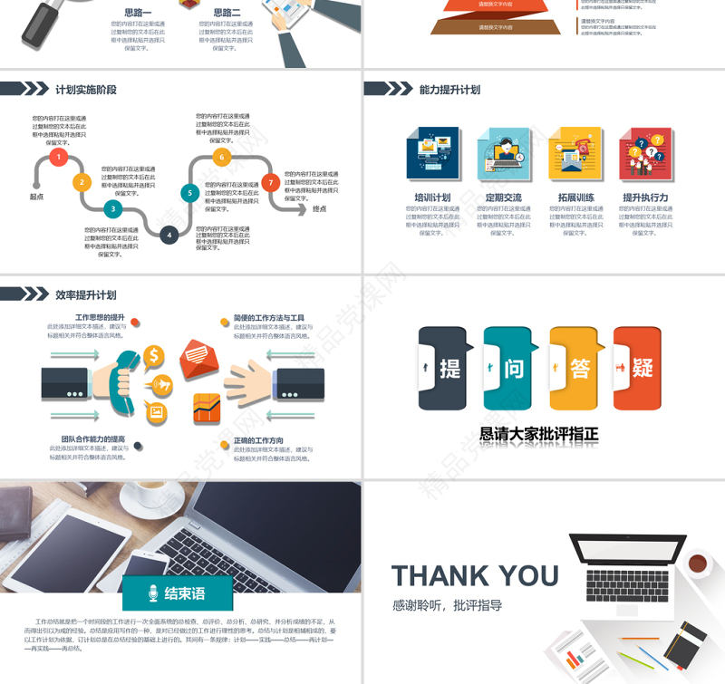 2023年工作总结汇报工作计划PPT模板下载