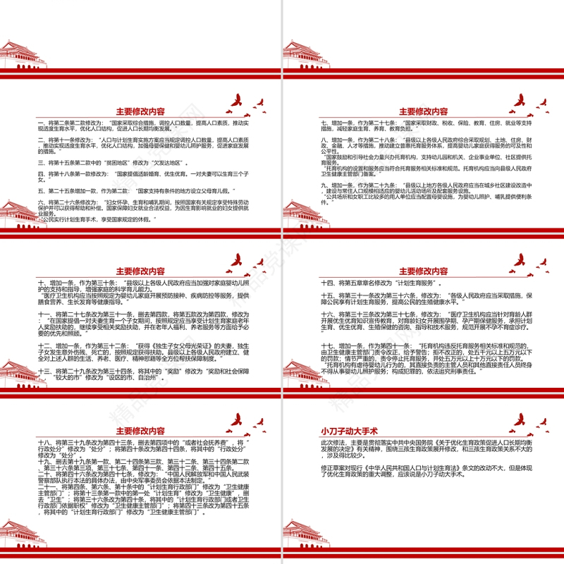 中华人民共和国人口与计划生育法修正全文学习材料PPT课件带内容