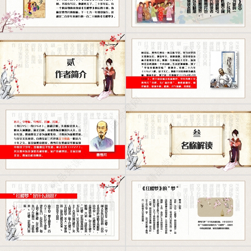 四大名著之红楼梦名著导读PPT