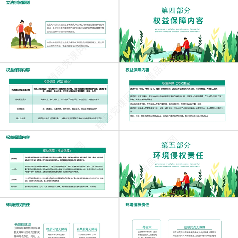 残疾人保障法PPT大气解读中华人民共和国残疾人保障法专题课件模板