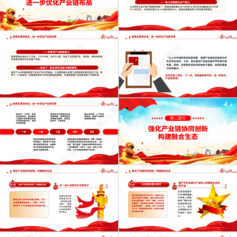 稳链强链优化布局PPT深入解读经济新方位巩固经济回升向好趋势课件模板