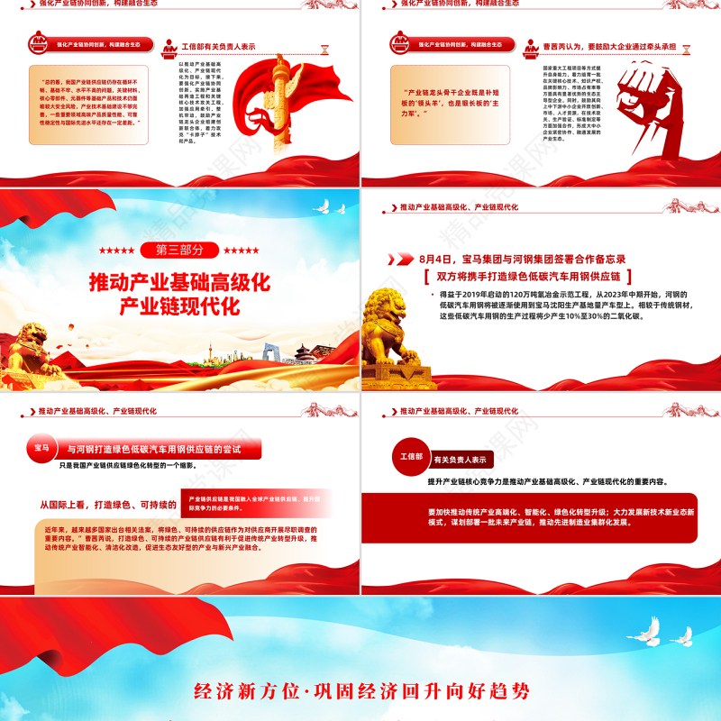 稳链强链优化布局PPT深入解读经济新方位巩固经济回升向好趋势课件模板