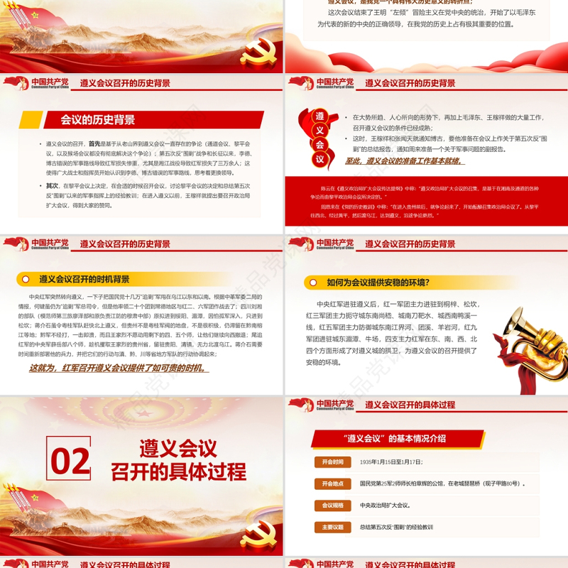 庆祝中国共产党100周年系列党课遵义会议与长征胜利PPT