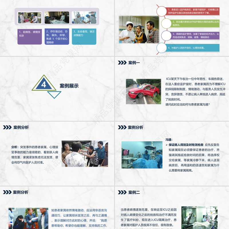 蓝色简约医患沟通技巧