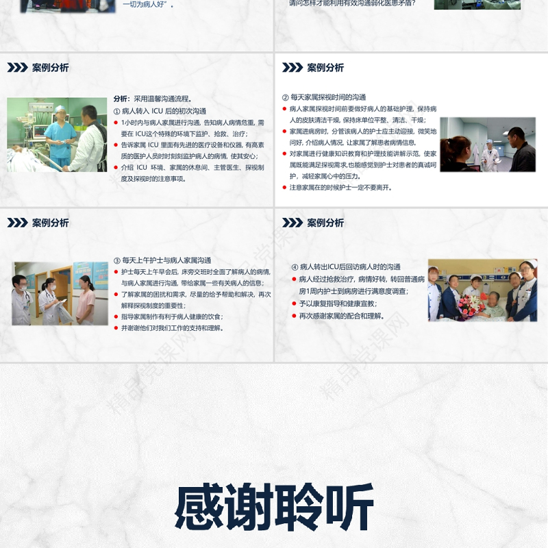 蓝色简约医患沟通技巧