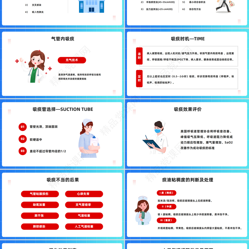 2024人工气道的护理PPT大气精美卡通医院人工气道的护理培训模板课件
