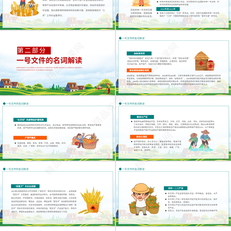 全面推进乡村振兴PPT深入解读关于做好全面推进乡村振兴重点工作的意见专题党课课件模板下载