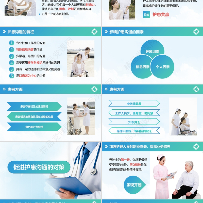 绿色简约风医患沟通技巧培训课件PPT