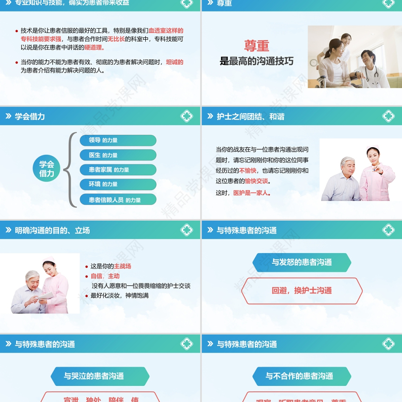 绿色简约风医患沟通技巧培训课件PPT