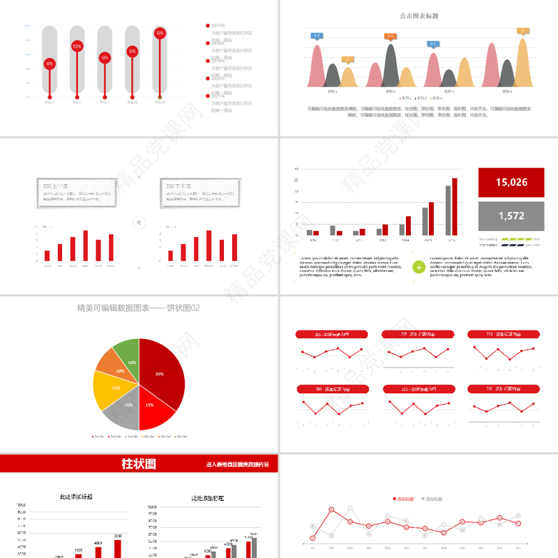 41页可视化可编辑财务分析数据统计销售总结报告图表 (1)