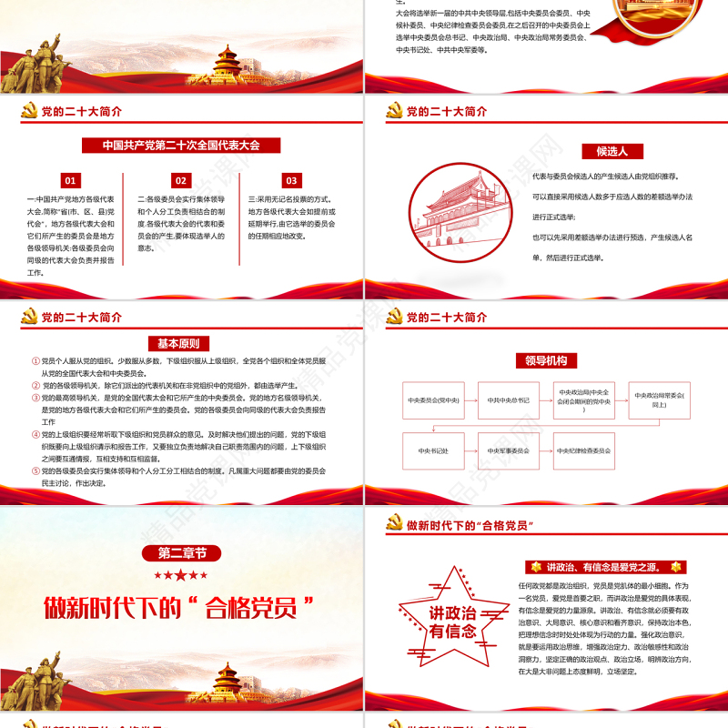 喜迎二十大永远跟党走PPT党政风党员干部学习辅导微党课课件