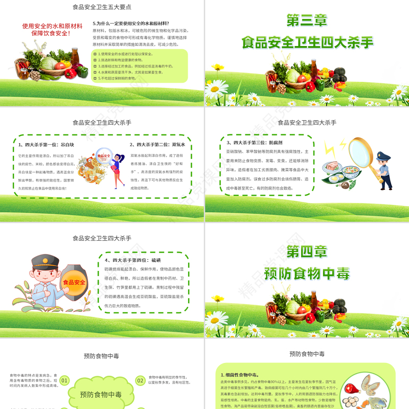 全国食品安全宣传周PPT绿色全国《食品卫生法》宣传周教育宣传汇报课件