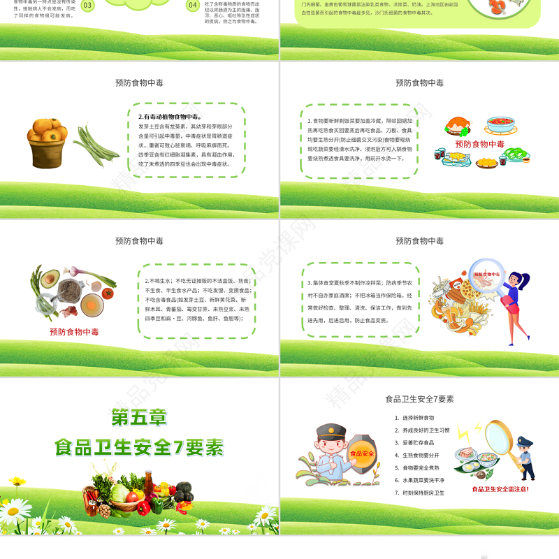 全国食品安全宣传周PPT绿色全国《食品卫生法》宣传周教育宣传汇报课件