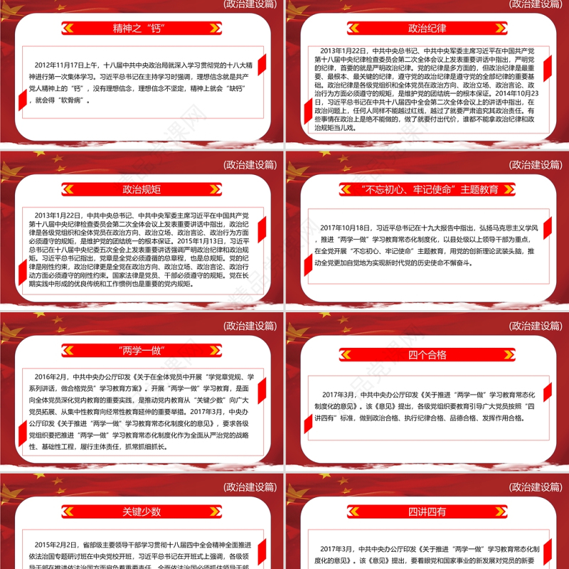 党的十八大以来党员干部应知应会词汇政治建设篇党课ppt