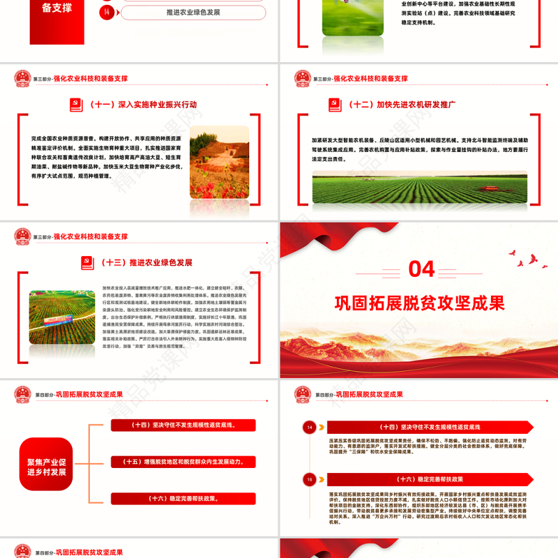 2023年中央一号文件PPT党政风优质关于做好全面推进乡村振兴重点工作的意见党课课件