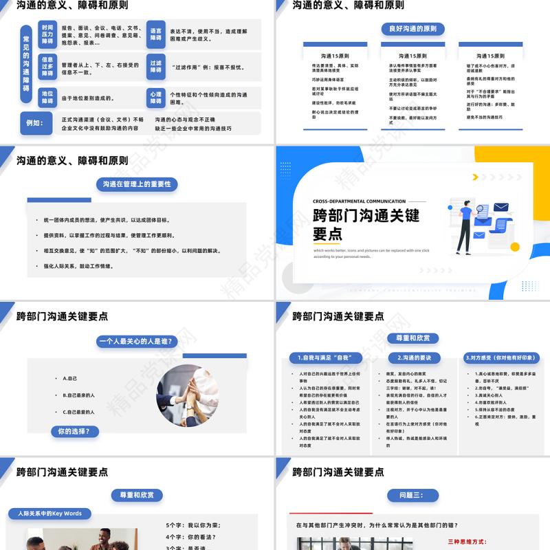 2024跨部门沟通PPT简约风跨部门沟通企业培训课件下载