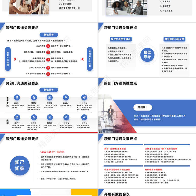 2024跨部门沟通PPT简约风跨部门沟通企业培训课件下载