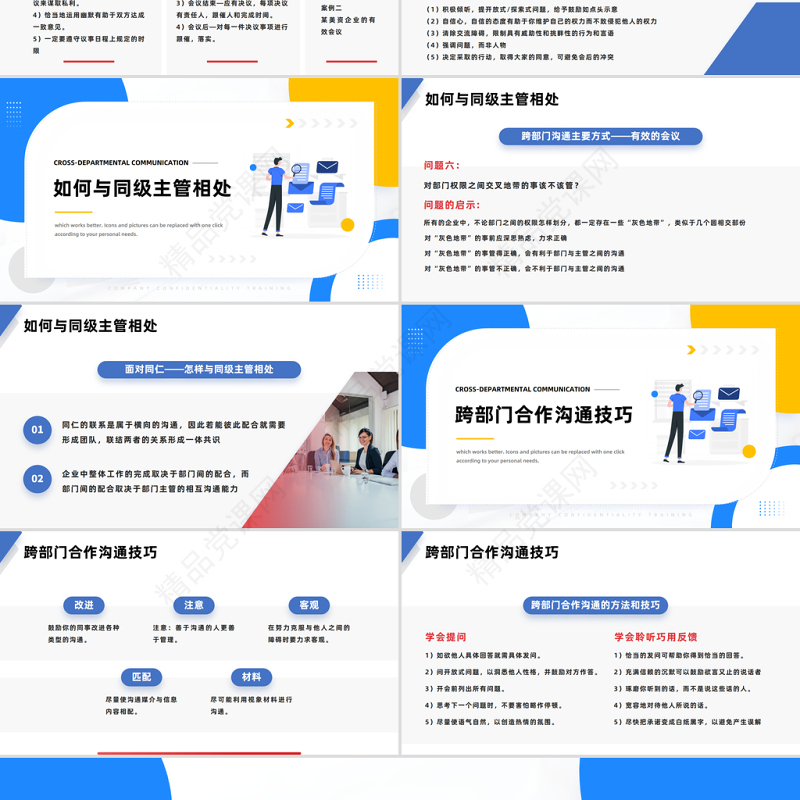 2024跨部门沟通PPT简约风跨部门沟通企业培训课件下载