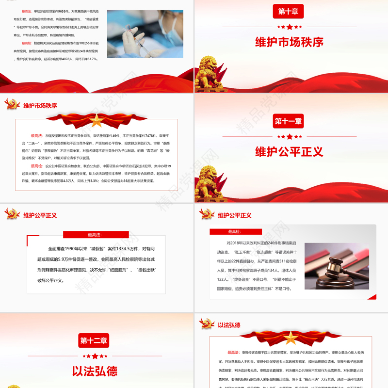 12组关键词读懂“两高”报告简洁大气专题党课PPT模板