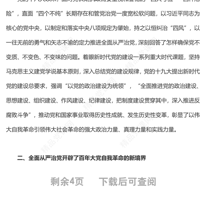 以自我革命精神把全面从严治党向纵深推进党支部主题党日专题党课