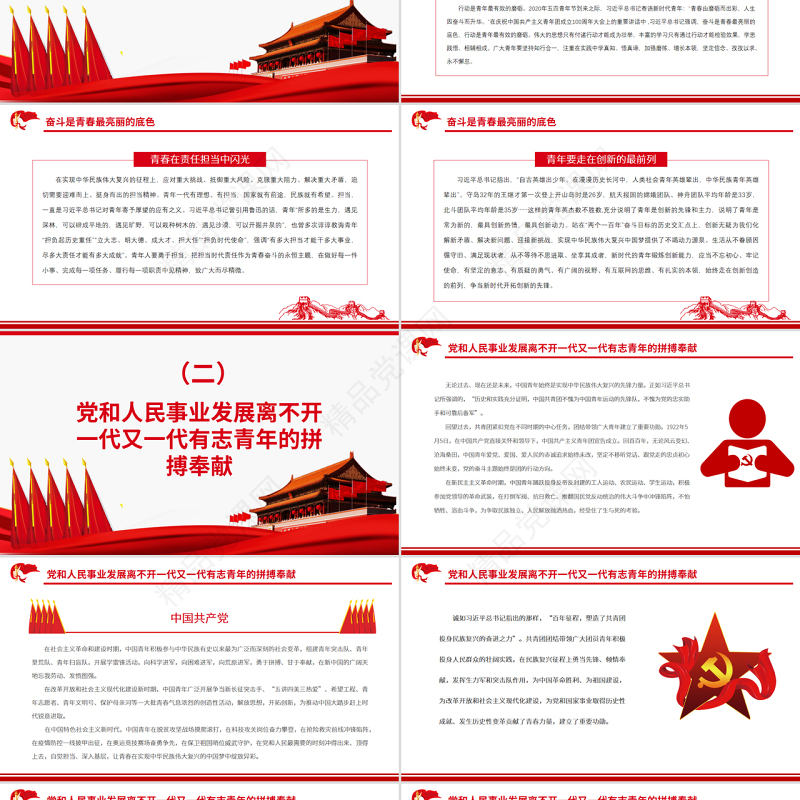 组织中国青年永久奋斗的先锋力量PPT学习在庆祝中国共产主义青年团成立100周年大会上的重要讲话专题党课