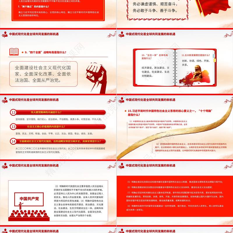 2023年主题教育应知应会知识点汇总PPT简约风主题教育知识问答党员学习教育专题课件