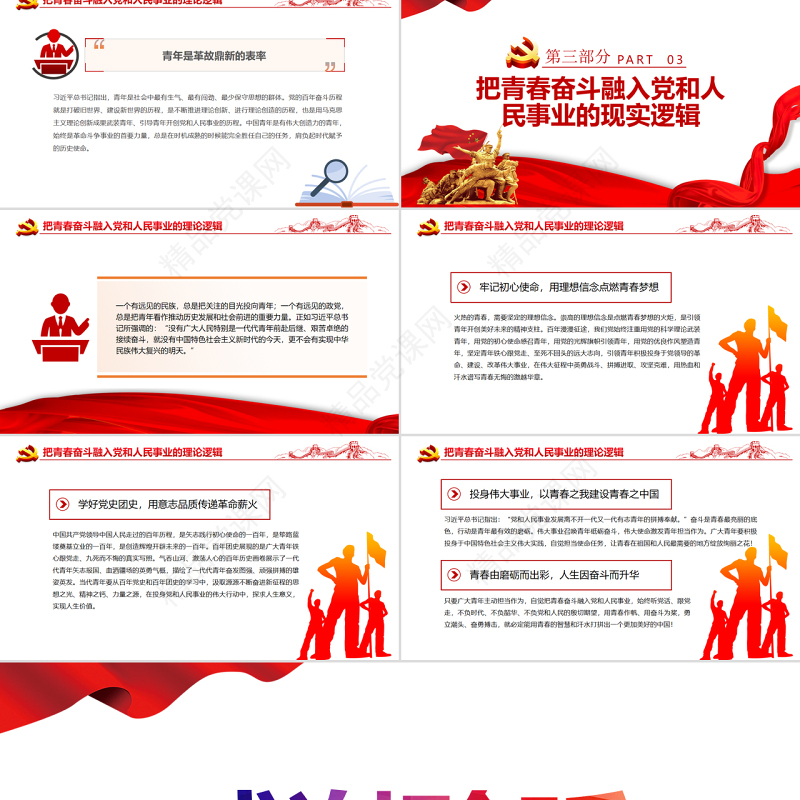 把青春奋斗融入党和人民事业的三重逻辑PPT精品学习贯彻总书记在庆祝共青团成立100周年大会上的重要讲话精神专题