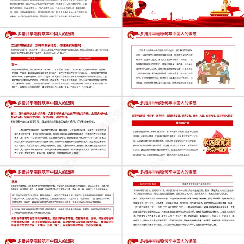 牢牢把住“国之大者”粮食安全底线PPT大气简约风学习贯彻习近平总书记参加全国政协联组会上的重要讲话精神专题党课课件