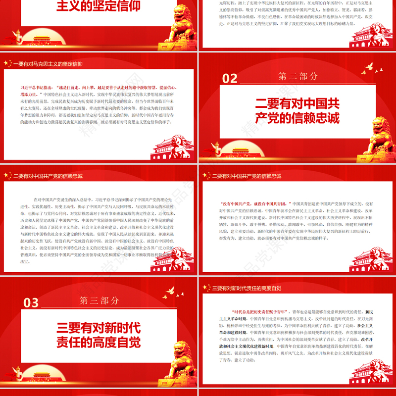 新时代中国青年要有的样子PPT学习在庆祝中国共产主义青年团成立100周年大会上的重要讲话
