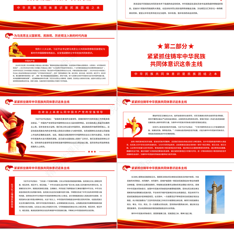 中华民族共同体意识是民族团结之本PPT党政风党员干部学习教育专题党课课件